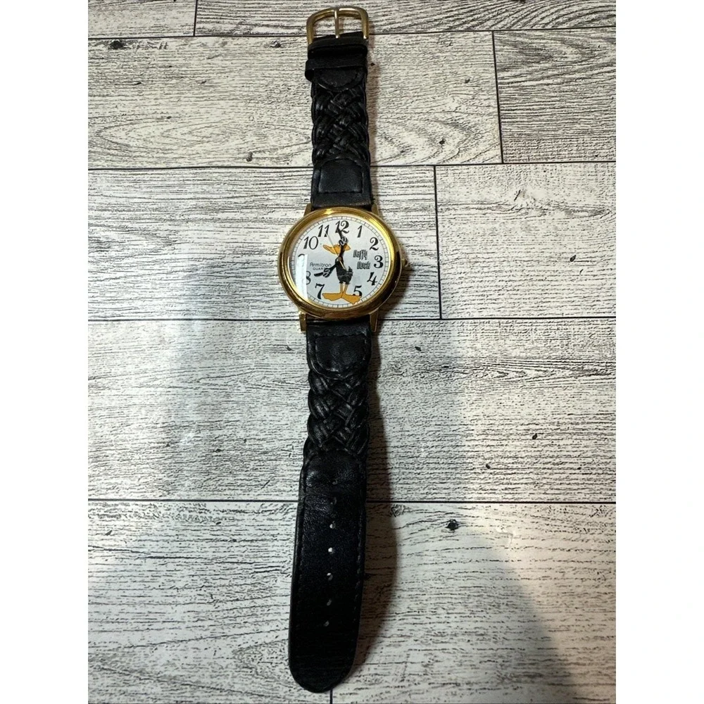ARMITRON Daffy Duck Stainless Quartz Watch 1994 Vintage Hong Kong *Untested*
